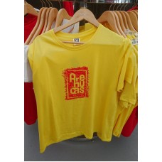 Arehucas - Camiseta amarillo T-Shirt gelb Herren 100% Baumwolle
