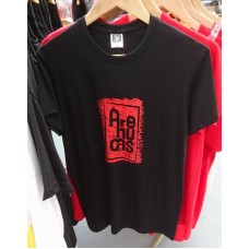 Arehucas - Camiseta negro T-Shirt schwarz Herren 100% Baumwolle