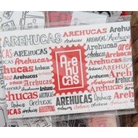 Arehucas - Magnet Kühlschrankmagnet Firmennamen rot schwarz