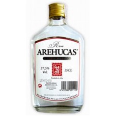 Arehucas - Ron Blanco weißer Rum 37,5% Vol. 350ml Flachmann Glasflasche produziert auf Gran Canaria
