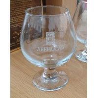 Arehucas - Glas Rumglas weißes Logo