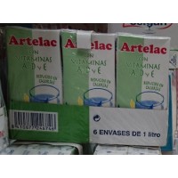 Artelac - Leche con Vitaminas A,D y E Reducido en Calorias 0,3% Fett H-Milch 1l Tetrapack 6er-Pack produziert auf Gran Canaria