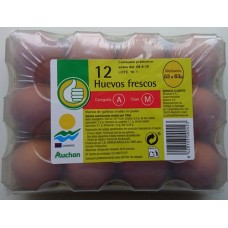 Auchan - 12 Huevos Frescos Categorie A Clase M Hühnereier produziert auf Teneriffa