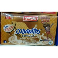 Bandama - Cubanitos Snacks Psico Choc Cacao Barquillo Relleno Waffeln mit Schokocreme 8 Stück 224g produziert auf Gran Canaria