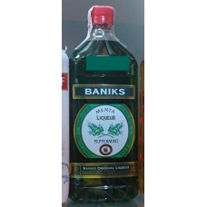 Baniks - Menta Liqueur Peppermint Pfefferminzlikör 20% Vol. 1l PET-Flasche produziert auf Gran Canaria