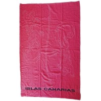 Strandtuch Handtuch Toalla 100x170cm Baumwolle Islas Canarias rosa ohne Motiv