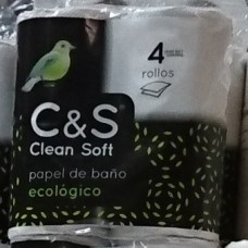 C&S - Clean Soft papel de bano ecologico Bio Recycling-Toilettenpapier zweilagig 4 Rollen produziert auf Teneriffa