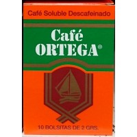 Cafe Ortega - Cafe Soluble Descafeinado Instant-Kaffee entkoffeiniert 2gx10 Portionen 20g produziert auf Gran Canaria