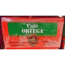 Cafe Ortega - Descafeinado Instantaneo Instant-Kaffee 100x2g Portionen 200g produziert auf Gran Canaria