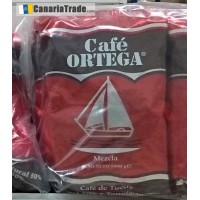 Cafe Ortega - Molido Mezcla 50% natural & 50% torrefacto Kaffee gemahlen Tüte 250g produziert auf Gran Canaria