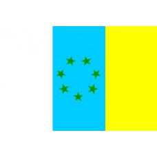 Flagge Fahne Kanaren Kanarische Inseln Unabhängigkeitsfahne 7 grüne Sterne 150x90cm Hißfahne mit Ösen