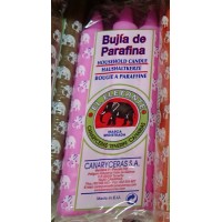 El Elefante - Bujia de Parafina rosa 6 Haushaltskerzen rosa produziert auf Teneriffa