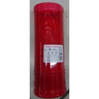 Canaryceras - Velon el Faro Forro Kerze im rot-transparenten Glas Trauerkerze groß produziert auf Teneriffa