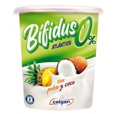 Celgan - Yogur Bifidus 0% con Pina y Coco Ananas Kokussnus Bio Becher 400g (Kühlware) produziert auf Teneriffa