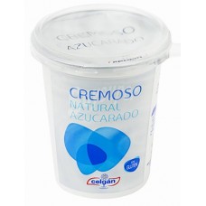 Celgan - Cremoso natural azucarado Yogur Joghurt gezuckert 0% 400g Becher produziert auf Teneriffa (Kühlware)