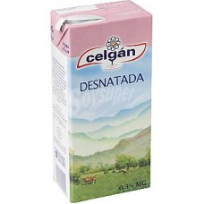 Celgan - Leche Desnatada Milch fettarm 1l Tetrapack produziert  auf Teneriffa