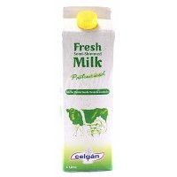 Celgan - Leche Fresca semidesnatada Frischmilch Frische Milch halbfett von kanarischen Kühen 1l Tetrapack produziert auf Teneriffa (Kühlware)