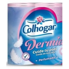 Colhogar - Dermia cuida tu piel perfumado (pink) 12 Rollen Toilettenpapier produziert auf Gran Canaria