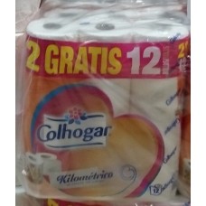 Colhogar - Kilometrico 12 Stück dreilagig (wie 24 Rollen) Toilettenpapier produziert auf Gran Canaria
