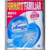Colhogar - Ultra Suave Formato Familiar Toilettenpapier 40 Blatt auf 48 Rollen extra weich - produziert auf Gran Canaria