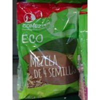 Comeztier - Eco Mezcla De 4 Semillas Lino Marron, Mijo Pelado, Seamo, Pipas de Girasol 4-Kerne-Mischung Bio 250g Tüte von Teneriffa