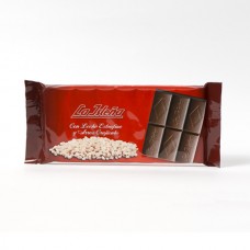 La Isleña - Chocolate con Leche extrafino y Arroz Crujiente Vollmilchschokolade mit Nuss 150g produziert auf Gran Canaria
