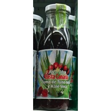 Costa Canaria - Zumo De Tuno Indio Y Aloe Vera Saft aus Kaktusfeige und Aloe Vera 500ml Flasche produziert auf Gran Canaria