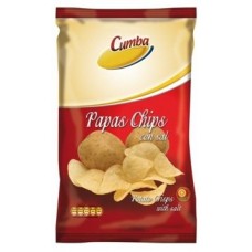 Cumba - Chips 100% Papas de Pais con sal Kartoffelchips gesalzen 120g produziert auf Gran Canaria 