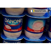 DANONE yogur sabores 2 fresa+2 macedonia+2 limon+2 galleta pack 8 u.