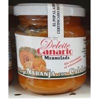 Deleite Canario Mermelada - Naranja con Calabaza Orangen-Kürbis-Konfitüre 212g Glas produziert auf Gran Canaria