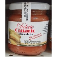 Deleite Canario Mermelada - Platano Bananen-Konfitüre 212g Glas produziert auf Gran Canaria