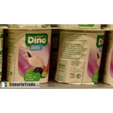 Dino daily - Yogur Natural Sabor Frutas del Bosque 4x 125g (Kühlware) produziert auf Teneriffa