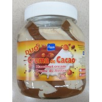 Emicela - Duo Crema de Cacao Schoko-Haselnuss-Milchcreme Aufstrich 750g Glas produziert auf Gran Canaria