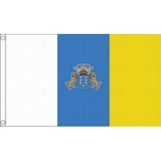 Fahne Flagge Kanarische Inseln Kanaren mit Wappen Flag Canary Islands 150x90cm Hißfahne mit Ösen