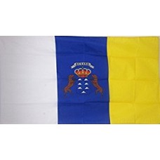 Flagge Fahne Kanaren Kanarische Inseln mit Wappen Bootsfahne 90x60cm