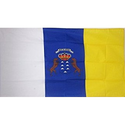 Fahne Flagge Kanaren 20 x 30 cm Bootsflagge Premiumqualität 