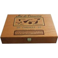 Flor de Canarias - Coronas 25 Puros Zigarren Holzschatulle produziert auf Teneriffa