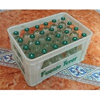 Fuenteror - Agua con gas Mineralwasser mit Kohlensäure 330ml x 24 Glasflaschen Kronkorken Kasten produziert auf Gran Canaria