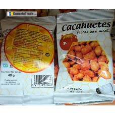 Hermach - Cacahuetes fritas con miel Erdnüsse frittiert mit Honig 40g produziert auf Gran Canaria