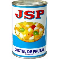 JSP - Fruit Cocktail Coctel de Frutas 9x Konservendose 500g netto 825g brutto Stiege produziert auf Teneriffa