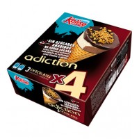 Kalise - Adiction 3 Chocolates Eis zuckerfrei 4 Stück 260g produziert auf Gran Canaria (Tiefkühl)