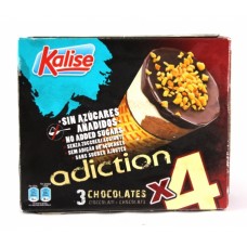 Kalise - Adiction Zero Vainilla Chocolate Eis zuckerfrei 3 Stück produziert auf Gran Canaria (Tiefkühl)