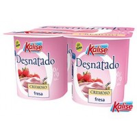 Kalise - Yogur Desnatado 0% Sabor Fresa 4x 125g produziert auf Gran Canaria (Kühlware)