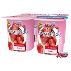 Kalise - Yogur Desnatado 0% Trozon Fresa 4x 125g produziert auf Gran Canaria (Kühlware)