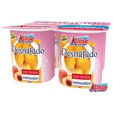 Kalise - Yogur Desnatado 0% Trozon Melocoton 4x 125g produziert auf Gran Canaria (Kühlware)