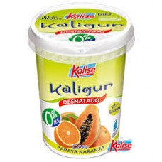 Kalise - Kaligur Yogur Desnatado 0% Papaya Naranja 400g produziert auf Gran Canaria (Kühlware)