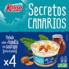 Kalise - Secretos Canarios Helado Vainilla Guarapo Eis 4er Pack produziert auf Gran Canaria (Tiefkühl)