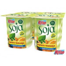 Kalise - Yogur Soja Desnatado Papaya-Naranja 4x125g produziert auf Gran Canaria (Kühlware)