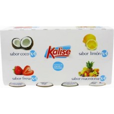 Kalise - Yogur 16er-Pack Sabor 4x Coco 4x Limon 4x Fresa 4x Macedonia 16x125g produziert auf Gran Canaria (Kühlware)