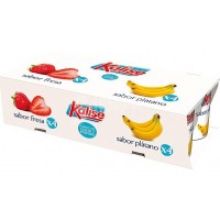 Kalise - Yogur 8er-Pack Sabor 4x Fresa 4x Banana 8x125g produziert auf Gran Canaria (Kühlware)